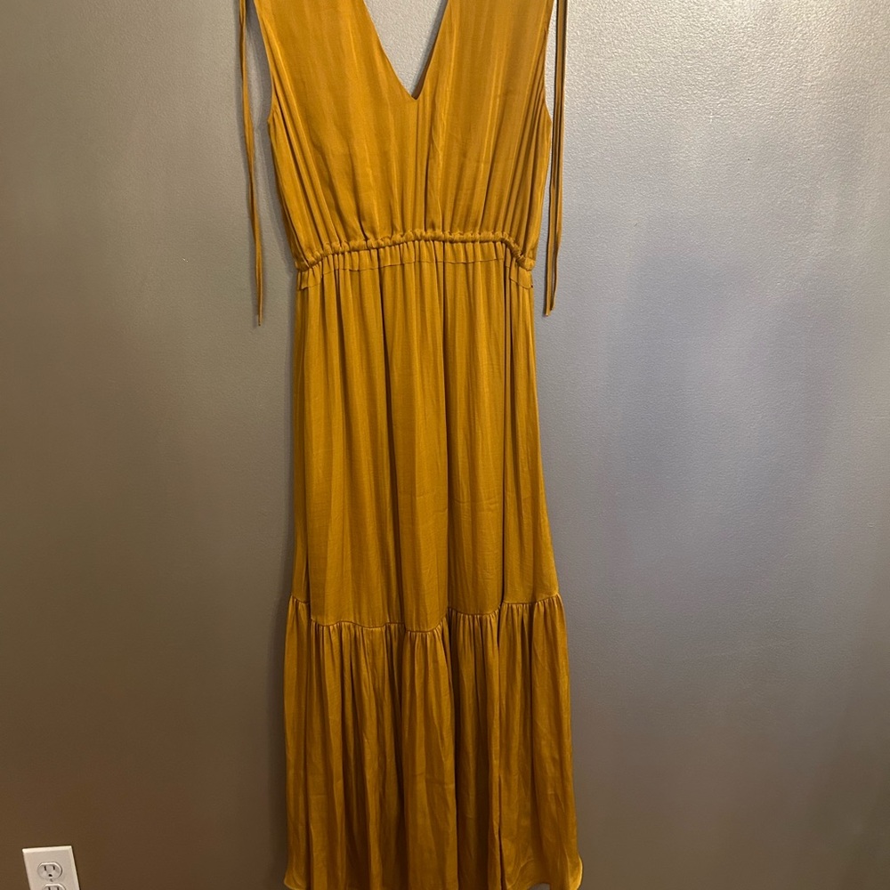 Elegant Mustard Yellow Maxi Dress